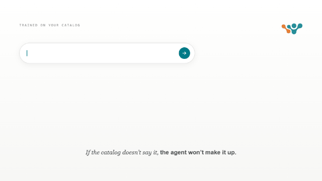 Trained on your catalog: ask Agentic Commerce OS a question and it answers from your product copy. If the catalog doesn't say it, the agent won't make it up.